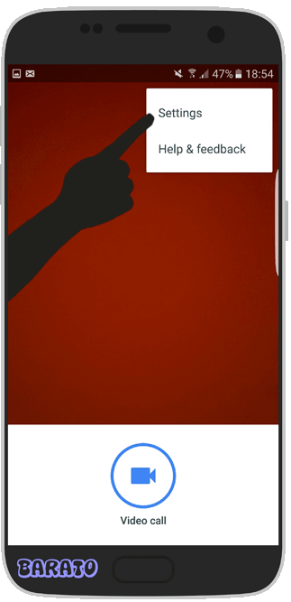 آموزش تصویری حذف اکانت گوگل دو Google Duo در اندروید
