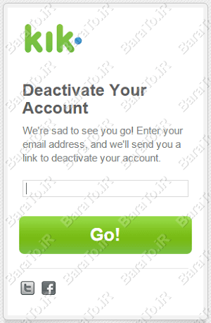 آموزش تصویری حذف اکانت کیک مسنجر Kik Messenger