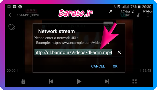 آموزش تصویری پخش فیلم از اینترنت با MX Player