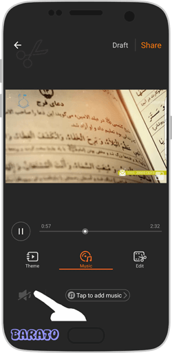 آموزش تصویری قرار دادن آهنگ روی فیلم در اندروید