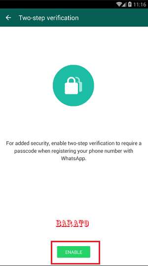 آموزش تصویری فعال کردن رمز دوم واتس اپ WhatsApp اندروید