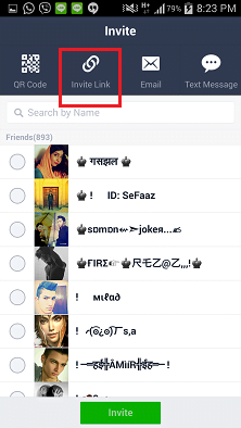 آموزش تصویری ساخت لینک برای گروه لاین LINE در اندروید