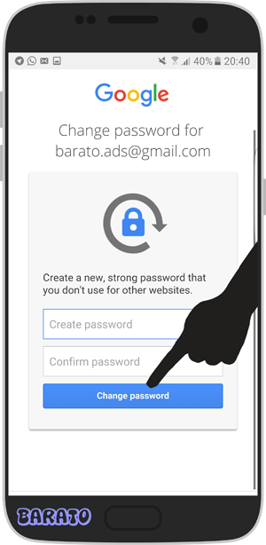 آموزش بازیابی رمز فراموش شده جیمیل در اندروید Gmail
