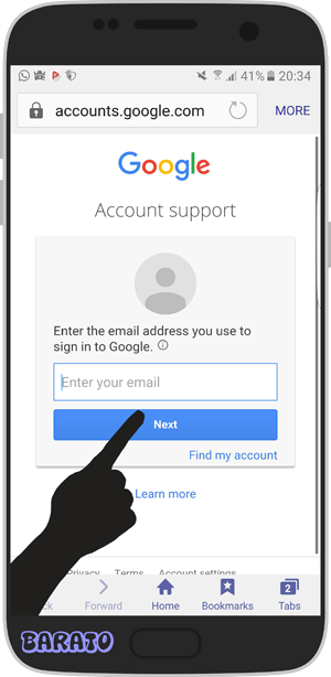 آموزش بازیابی رمز فراموش شده جیمیل در اندروید Gmail