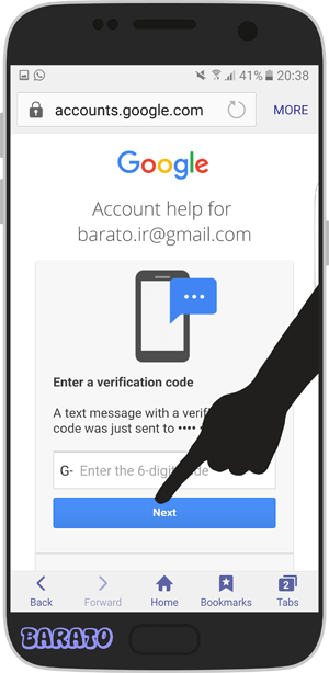 آموزش بازیابی رمز فراموش شده جیمیل در اندروید Gmail