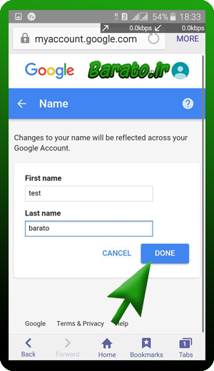 آموزش تصویری تغییر نام جیمیل Gmail - ایمیل