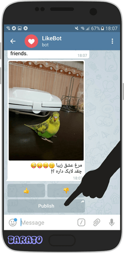آموزش تصویری قرار دادن لایک برای پست کانال تلگرام + گروه