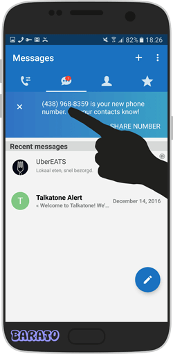 آموزش تالکاتون Talkatone ساخت شماره مجازی در برنامه اندروید
