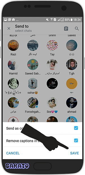 آموزش تصویری فوروارد بدون نام در تلگرام ایکس - حذف نام فرستنده