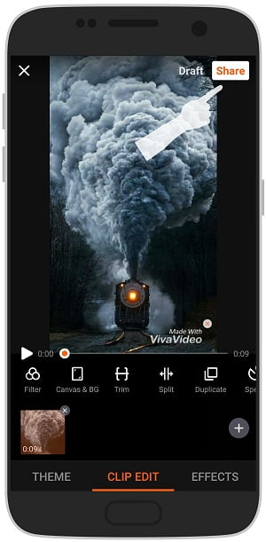 آموزش vivavideo نحوه قطع کردن قسمتی از کلیپ با نرم افزار ویوا ویدیو برش فیلم اندروید