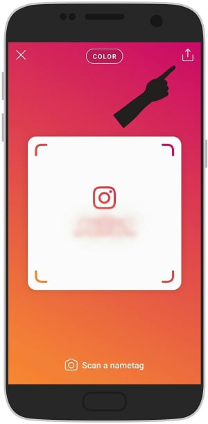 آموزش تصویری ساخت نیم تگ اینستاگرام در اندروید NameTag