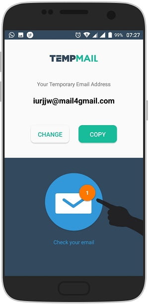 آموزش Temp Mail نحوه ساختن ایمیل موقت در اندروید
