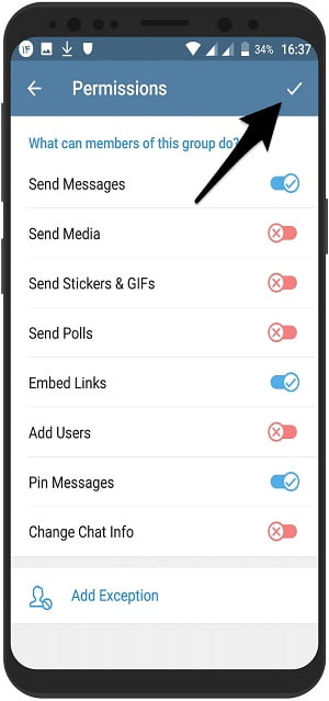 lock telegram group4