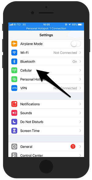آموزش وارد کردن تنظیمات دستی اینترنت ایرانسل برای آیفون APN 2 irancell apn apple2
