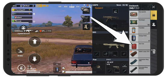 آموزش بنزین زدن خودرو در پابجی موبایل PUBG