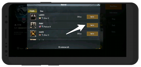invite clan pubg2
